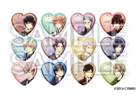[※Blind Box](Goods) 100 Days Princess: Another Ikemen Royal Palace Heart-shaped Trading Button Badge