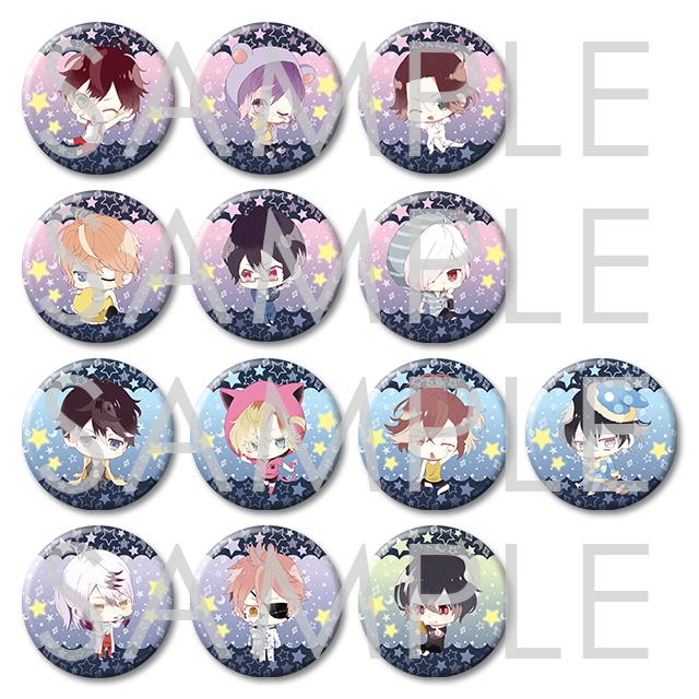 [※Blind Box](Goods) DIABOLIK LOVERS: OYASUMI CHIBIKKOVAMPIRE BIG BUTTON BADGES