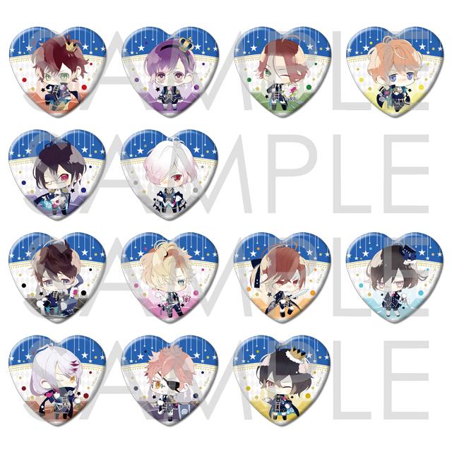 [※Blind Box](Goods) DIABOLIK LOVERS: JEWELRY HEART BUTTON BADGE [Limited Edition]