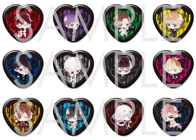 [※Blind Box](Goods) DIABOLIK LOVERS BLOODY BOUQUET: DO S KYUUAI BUTTON BADGE [SKiT Dolce Limited Edition]