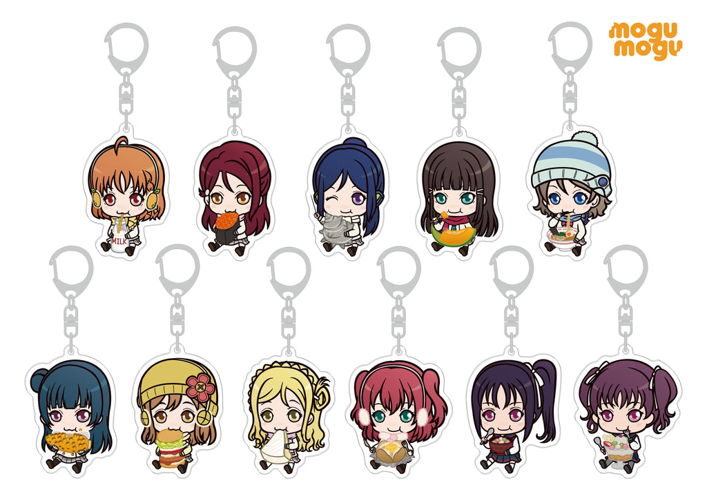 (1BOX=11) Love Live! Sunshine!! mogu mogu Saint Aqours Snow Acrylic Key Holder